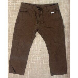 Dickies Brown Carpenter Pants Mens 36x32 Duck Canvas Workwear Utility Trousers